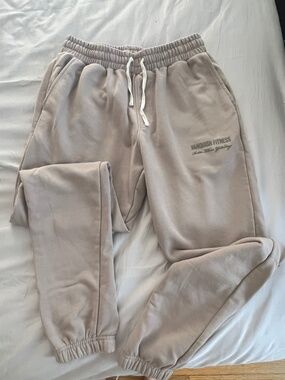 VANQUISH FITNESS fleece gym pants , size L, super cozy , slim fit ,